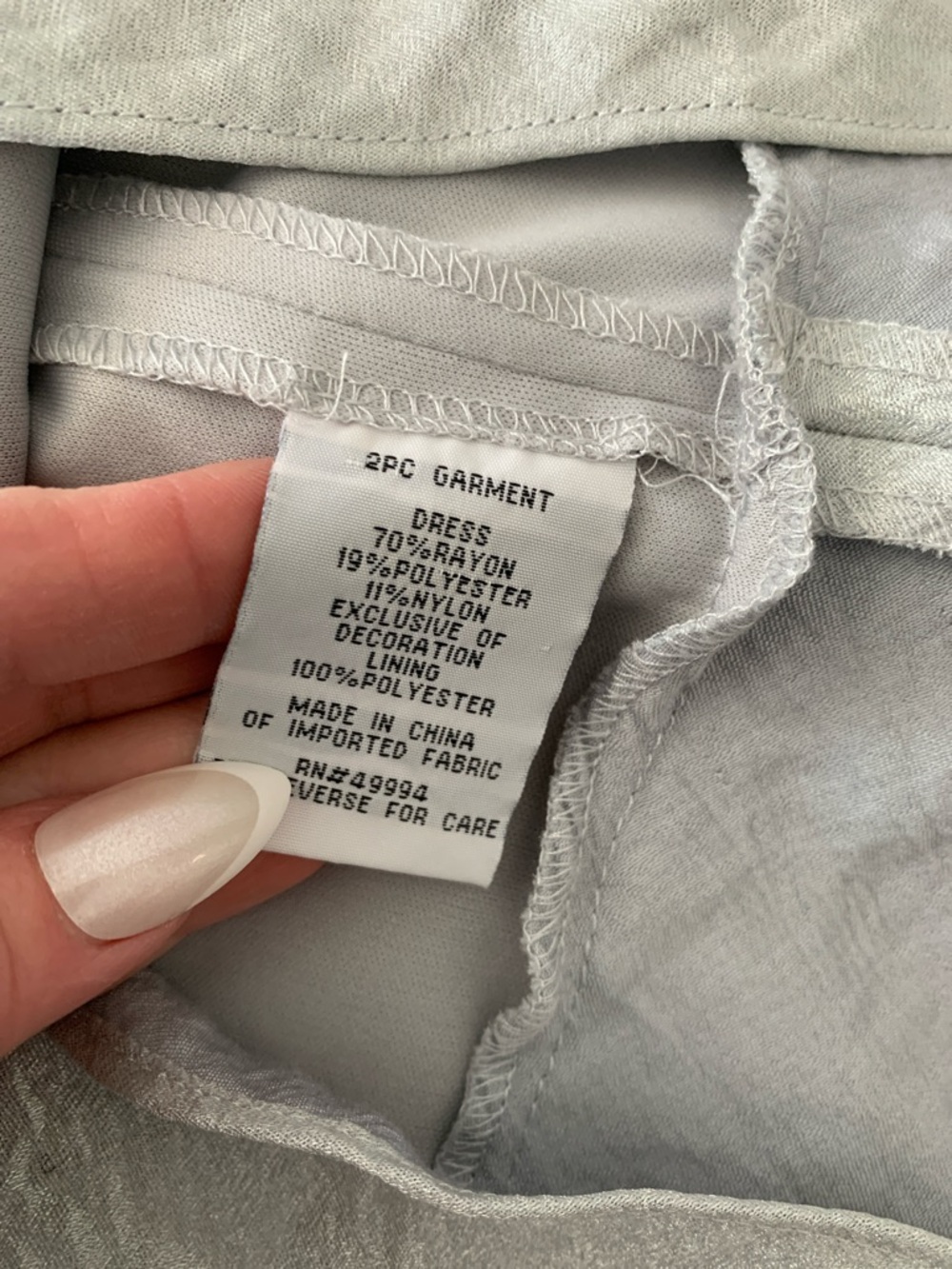 R&M Richards Light Gray Tiered Midi Dress with Cropped Jacket - Picture 15 of 16